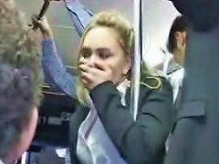 Cute Girl Is Fingered On The Bus